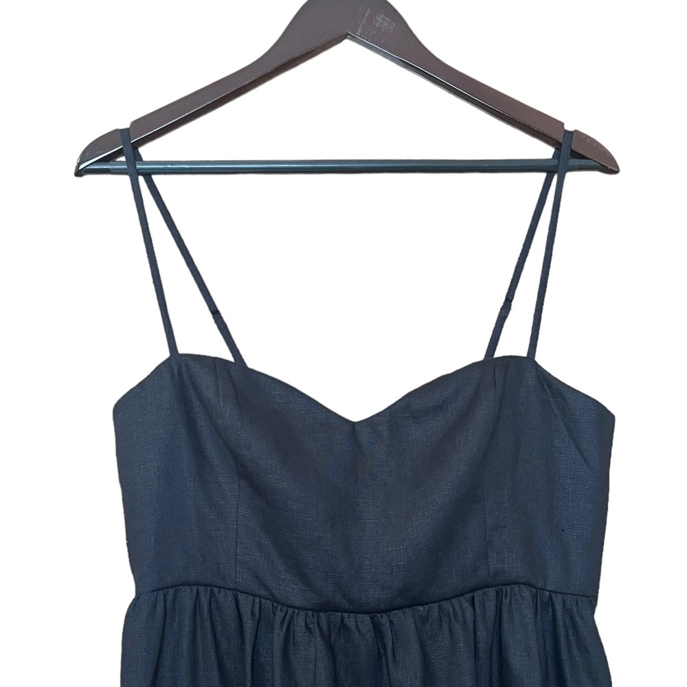 Reformation Zander Linen Midi Dress Sz  10 - Picture 4 of 14